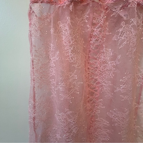 Victoria's Secret Pink Sheer Slip Lace Dress Chemise Size Small - Picture 7 of 8